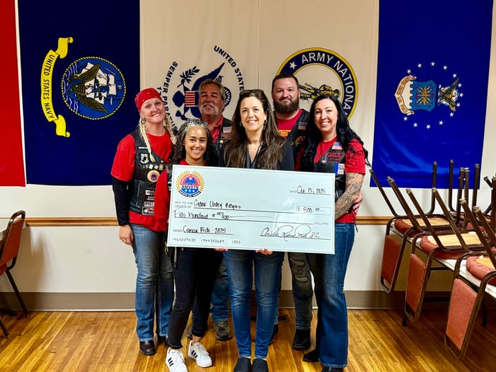 AMVET Riders Carry On Giving Tradition With Cancer Ride Donations